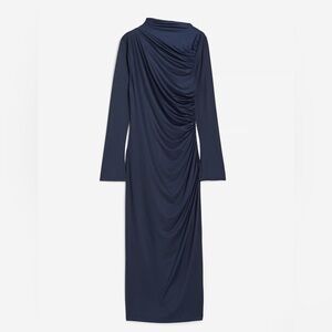 H&M Dark Blue Long Sleeve Dress